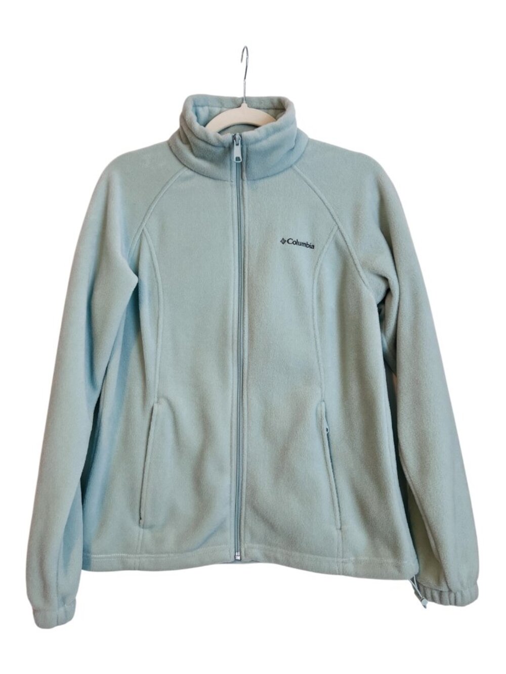 Columbia Women's Benton Springs Full Zip Fleece Jacket Seafoam Light Blue Mint M
